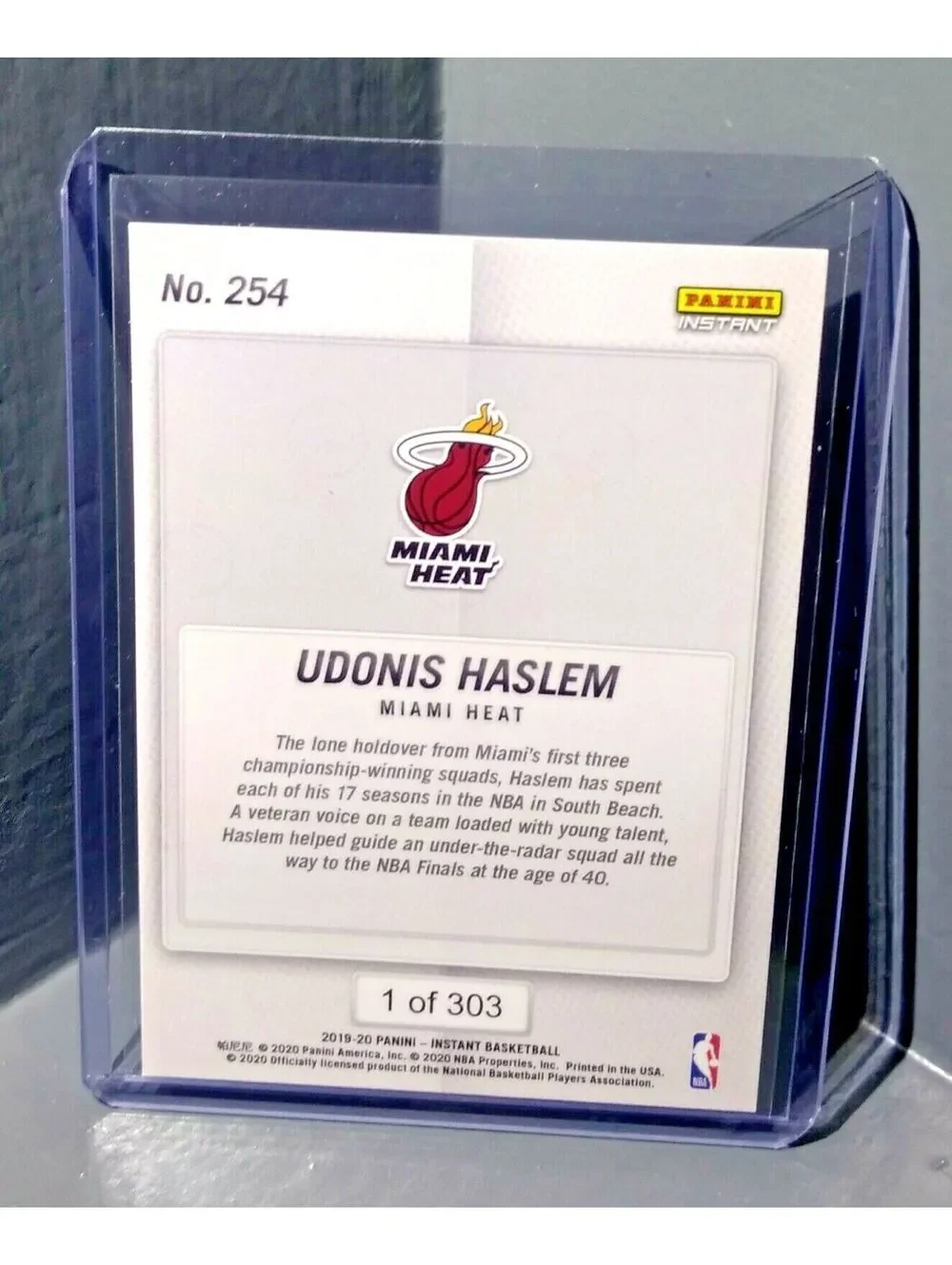 Udonis Haslem 2019-2020 Panini NBA Instant Heat #254 Basketball Card 1 of 303
